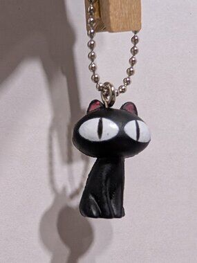 Cute Black Cat Charm Keychain